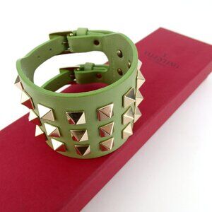 Authentic Valentino Garavani Rock studs bracelet leather [Used]